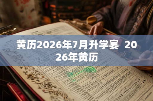 黄历2026年7月升学宴 2026年黄历 黄历2026年7月升学宴 2026年黄历