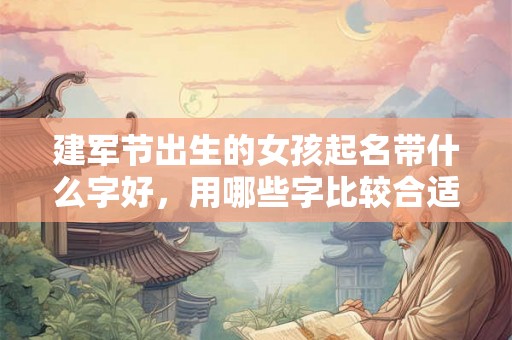 建军节出生的女孩起名带什么字好，用哪些字比较合适