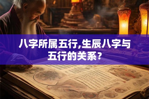 八字所属五行,生辰八字与五行的关系？