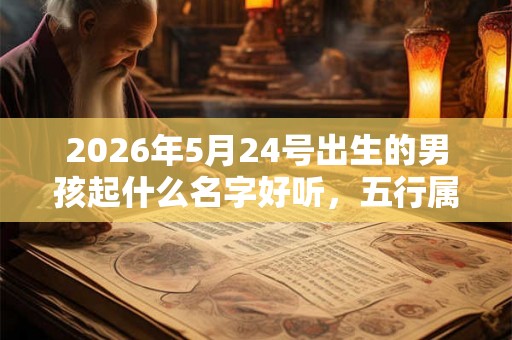 2026年5月24号出生的男孩起什么名字好听，五行属什么