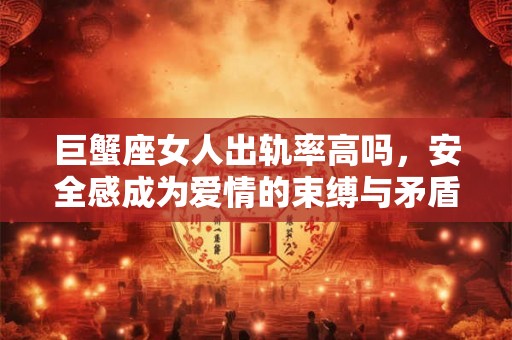 巨蟹座女人出轨率高吗，安全感成为爱情的束缚与矛盾