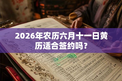 2026年农历六月十一日黄历适合签约吗？