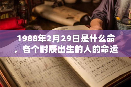 1988年2月29日是什么命,各个时辰出生的人的命运 1988年2月29日是什么命,各个时辰出生的人的命运