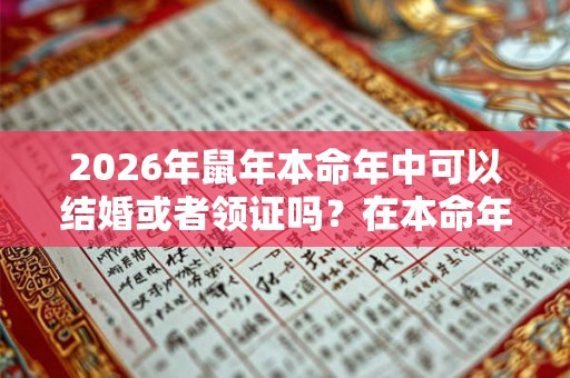 2026年鼠年本命年中可以结婚或者领证吗？在本命年结婚好吗？