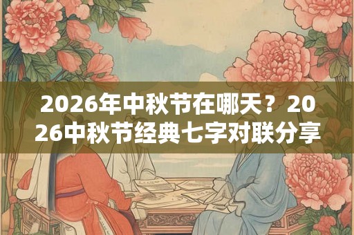 2026年中秋节在哪天?2026中秋节经典七字对联分享 2026年中秋节在哪天?2026中秋节经典七字对联分享