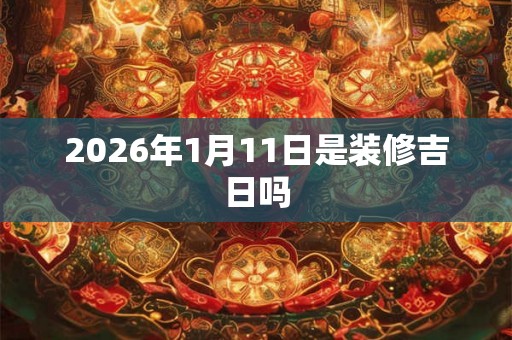 2026年1月11日是装修吉日吗