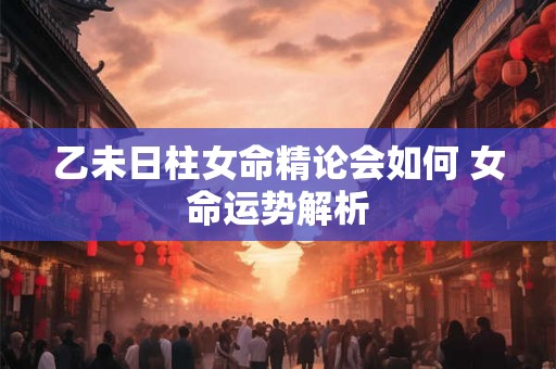 乙未日柱女命精论会如何 女命运势解析