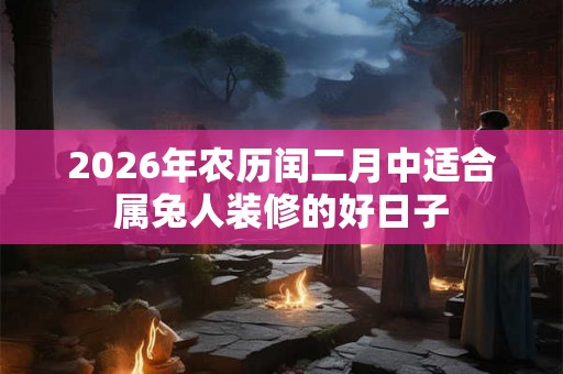 2026年农历闰二月中适合属兔人装修的好日子 2026年农历闰二月中适合属兔人装修的好日子