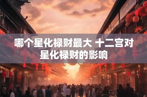 哪个星化禄财最大 十二宫对星化禄财的影响