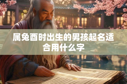属兔酉时出生的男孩起名适合用什么字