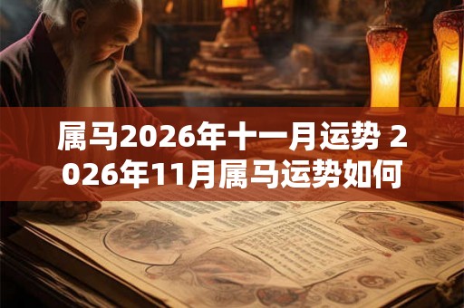 属马2026年十一月运势 2026年11月属马运势如何