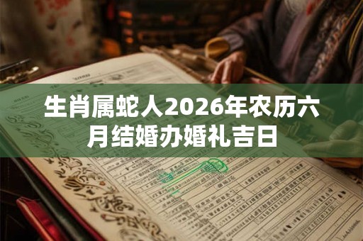 生肖属蛇人2026年农历六月结婚办婚礼吉日
