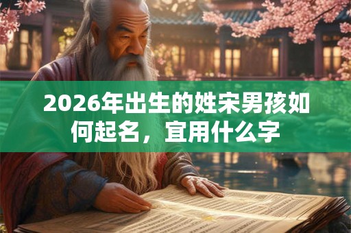 2026年出生的姓宋男孩如何起名,宜用什么字 2026年出生的姓宋男孩如何起名,宜用什么字