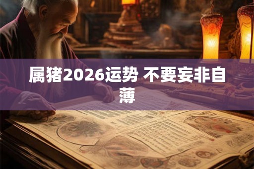 属猪2026运势 不要妄非自薄