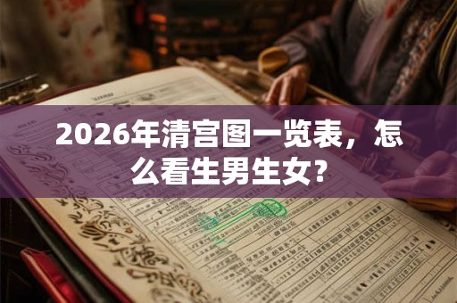 2026年清宫图一览表,怎么看生男生女? 2026年清宫图一览表,怎么看生男生女?
