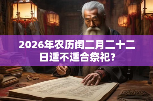 2026年农历闰二月二十二日适不适合祭祀？