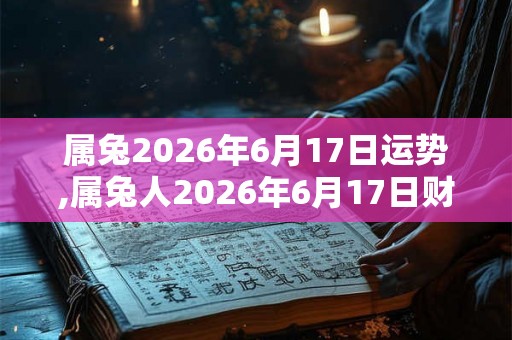 属兔2026年6月17日运势,属兔人2026年6月17日财运,生肖兔2026年6月17日运势