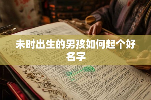 未时出生的男孩如何起个好名字