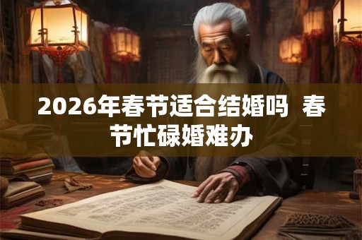 2026年春节适合结婚吗  春节忙碌婚难办