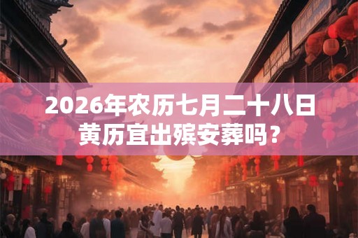 2026年农历七月二十八日黄历宜出殡安葬吗？