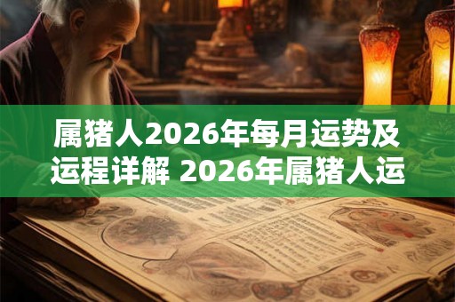 属猪人2026年每月运势及运程详解 2026年属猪人运势如何