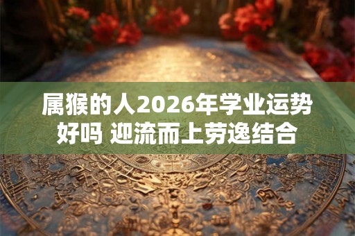 属猴的人2026年学业运势好吗 迎流而上劳逸结合