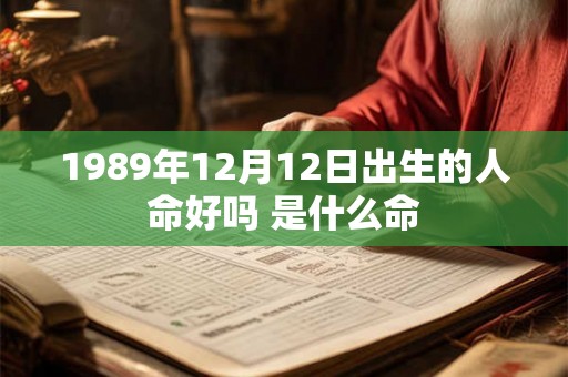 1989年12月12日出生的人命好吗 是什么命