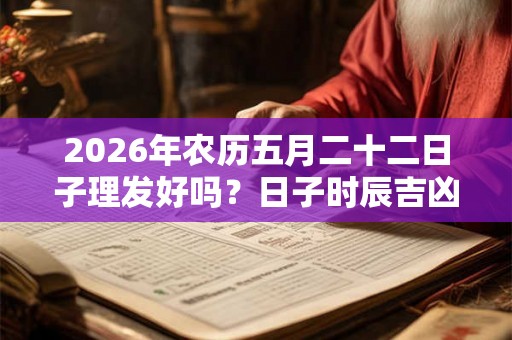2026年农历五月二十二日子理发好吗？日子时辰吉凶？