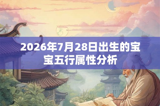 2026年7月28日出生的宝宝五行属性分析