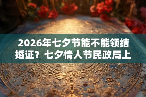 2026年七夕节能不能领结婚证？七夕情人节民政局上班吗？