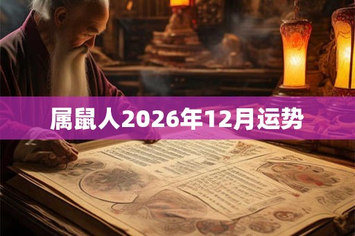 属鼠人2026年12月运势 属鼠人2026年12月运势