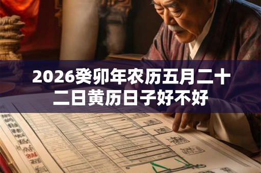 2026癸卯年农历五月二十二日黄历日子好不好