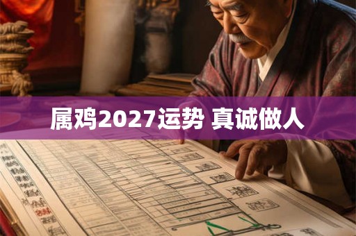 属鸡2027运势 真诚做人