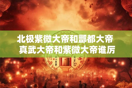 北极紫微大帝和酆都大帝  真武大帝和紫微大帝谁厉害