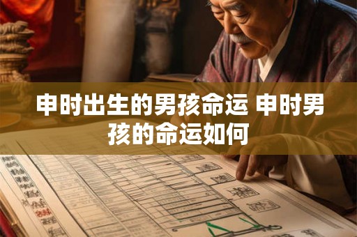 申时出生的男孩命运 申时男孩的命运如何