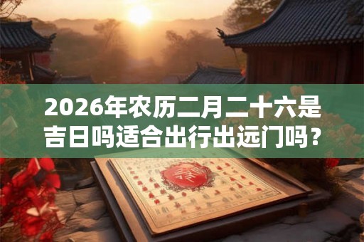 2026年农历二月二十六是吉日吗适合出行出远门吗？