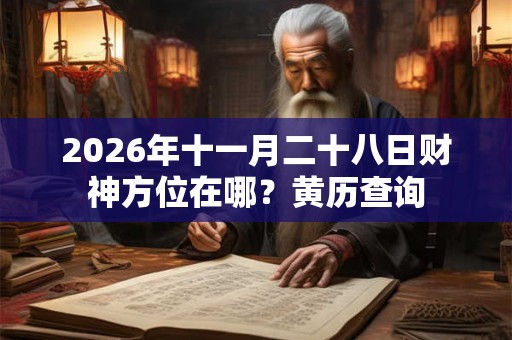 2026年十一月二十八日财神方位在哪?黄历查询 2026年十一月二十八日财神方位在哪?黄历查询