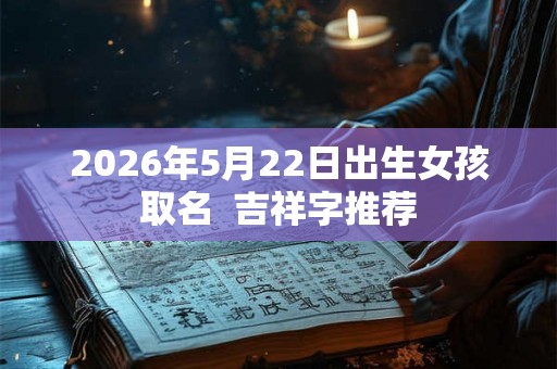 2026年5月22日出生女孩取名  吉祥字推荐