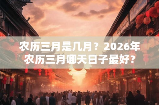 农历三月是几月？2026年农历三月哪天日子最好？