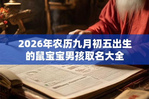 2026年农历九月初五出生的鼠宝宝男孩取名大全