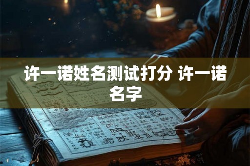 许一诺姓名测试打分 许一诺名字 许一诺姓名测试打分 许一诺名字