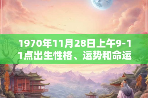 1970年11月28日上午9-11点出生性格、运势和命运