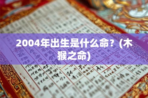 2004年出生是什么命?(木猴之命) 2004年出生是什么命?(木猴之命)