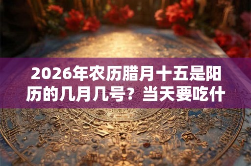 2026年农历腊月十五是阳历的几月几号？当天要吃什么？