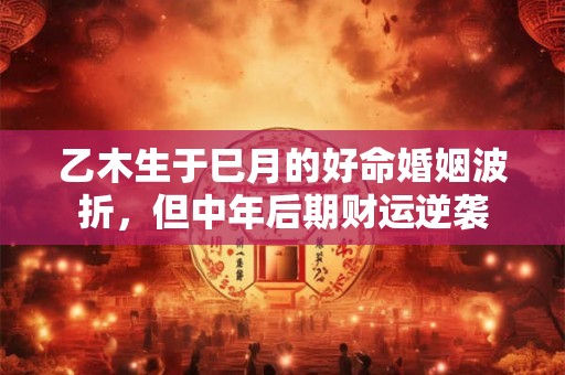 乙木生于巳月的好命婚姻波折，但中年后期财运逆袭