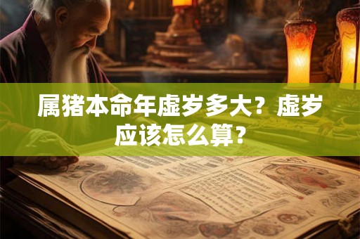 属猪本命年虚岁多大？虚岁应该怎么算？