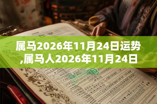 属马2026年11月24日运势,属马人2026年11月24日财运,生肖马2026年11月24日运势