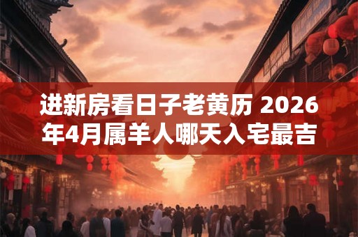 进新房看日子老黄历 2026年4月属羊人哪天入宅最吉利