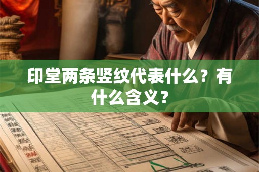 印堂两条竖纹代表什么？有什么含义？