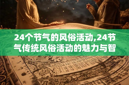 24个节气的风俗活动,24节气传统风俗活动的魅力与智慧